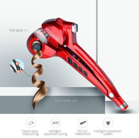 Professional ceramic hair steam machine hair curler roller curling iron, hair waver in digital magic styling tools styler - ROUTINE FASHION